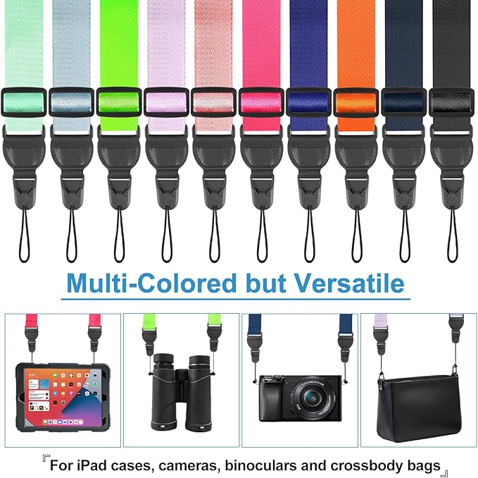 Adjustable Shoulder Straps, Universal IPad lanyard, Silicone Padded Camera Strap with Quick Release Buckle, Comfort Neck Strap for Cameras, iPads, Tablet Case, Binoculars (Peach Powder)