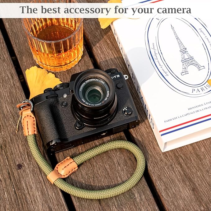 VOVMOEYA Rope Camera Wrist Strap,Camera Hand Strap Compatible with A6400 A6000 A7 IV,for Fujifilm X100V for Nikon Zf Z30 for Canon EOS R6 R7 R8 R10 Camera Wrist Straps for dslr - Green