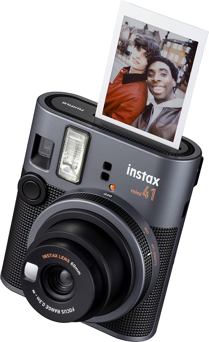 Fujifilm Instax Mini 41 Instant Camera Bundle with 40 Sheets Film, Carrying Case, Photo Album, AA Rechargeable Batteries & Charger, Accessories