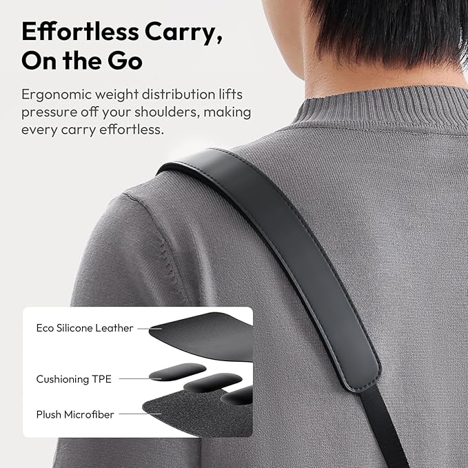 ULANZI YF01 Camera Strap with USB C Cable, 3-in-1 Modular Quick Release Neck Shoulder Wrist Strap 71.9inch Length Adjustment, Multi-Use Convertible Crossbody Sling for DSLR Mirrorless Cam Phone(Black)