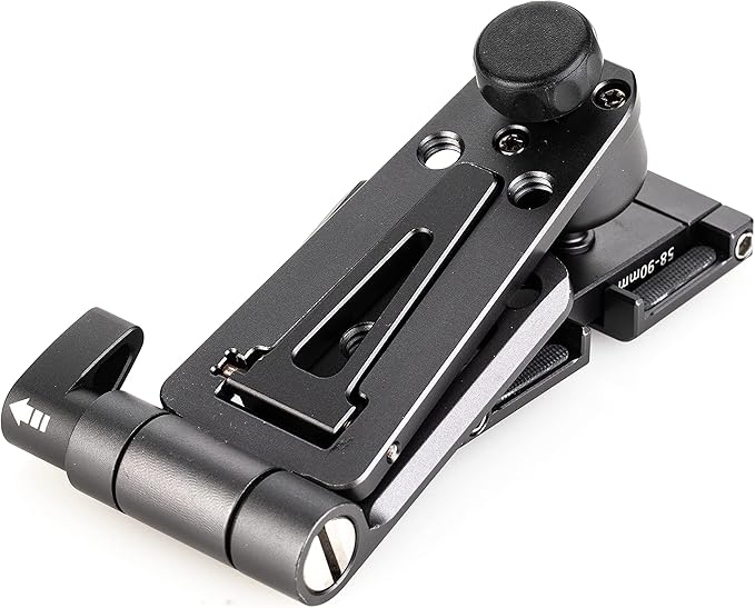 Benro Professional Smartphone Clamp with Arca-Swiss Plate, Tabletop Kickstand, Dual Cold Shoe Mounts & 360° Rotation for Content Creators, Vloggers & Live Streaming (ACSMKS)
