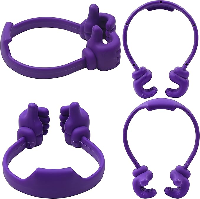 Honsky Thumbs-up Cell Phone Stand Holder, Tablet Stand Cradle for Desk Desktop Smartphone Cellphone Mobile Phone Tablets, Universal Adjustable Flexible, Purple