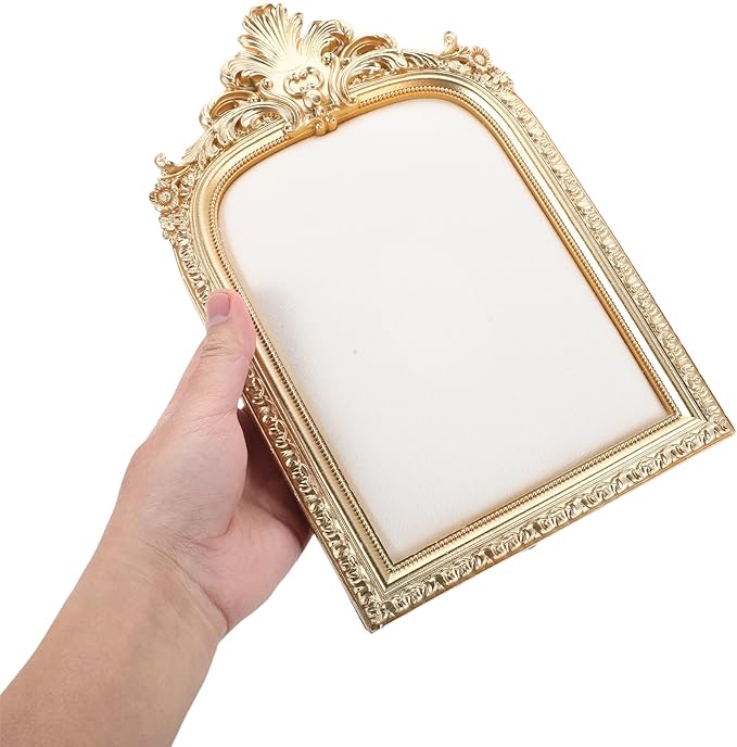 ibasenice Jewelry Display Stand: Vintage Photo Frame Earring Holder - Velvet Necklace Storage Box Picture Frame for Jewelry and Collectibles