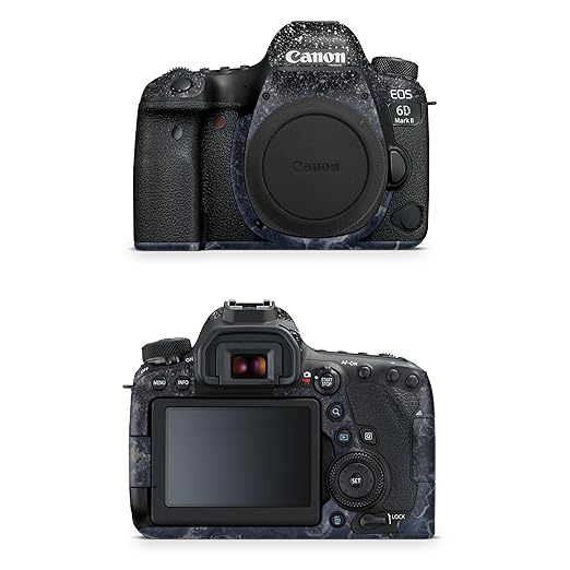 Camera Skin Compatible with Canon EOS 6D Mark II Camera (2017) - Dark Shimmer Marble - Premium 3M Vinyl Protective Wrap Decal Cover - Easy to Apply | Crafted in The USA by MightySkins