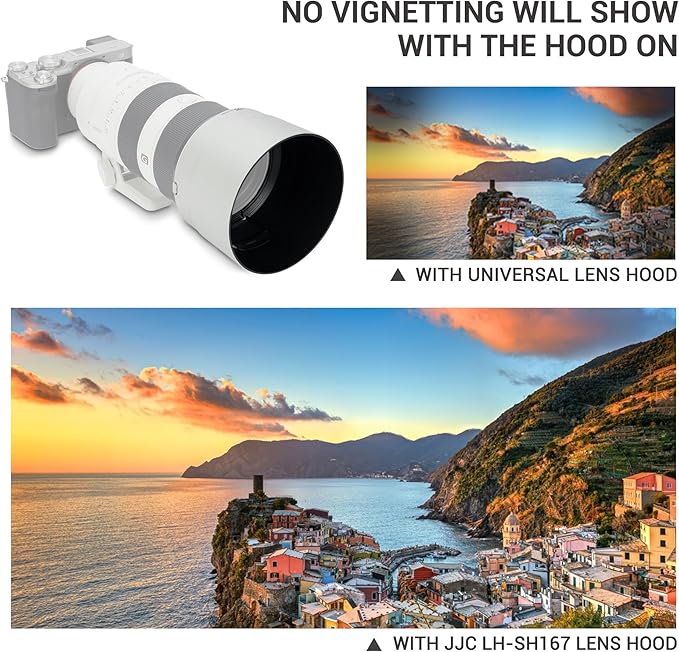 JJC ALC-SH167 Bayonet Reversible Lens Hood Shade for Sony FE 70-200mm F2.8 GM OSS II Lens SEL70200GM2, Replaces Sony ALC-SH167 Lens Hood, Allows to Attach 77mm Filter & Lens Cap