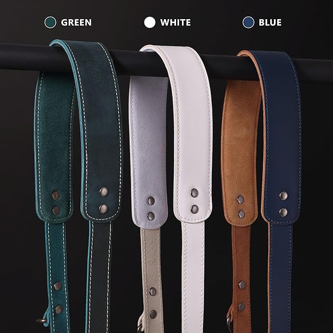 Padwa Lifestyle Blue Single Camera Harness Strap for One Camera - Professional Single Full Grain Leather Camera Harness,Quick Release Gear DSLR Camera Straps for Photographers