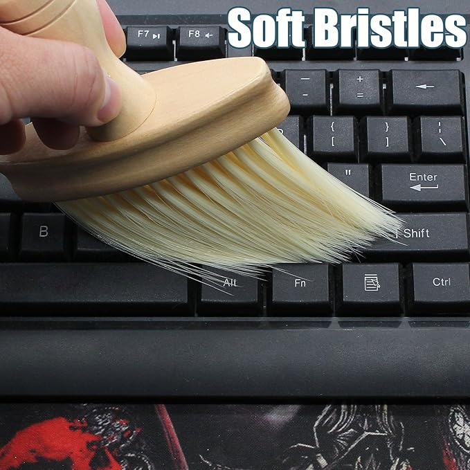 Keyboard Cleaning Brush Anti-Static Wooden Laptop PC Keyboard Cleaner Narrow Area Dust Cleaning Tools