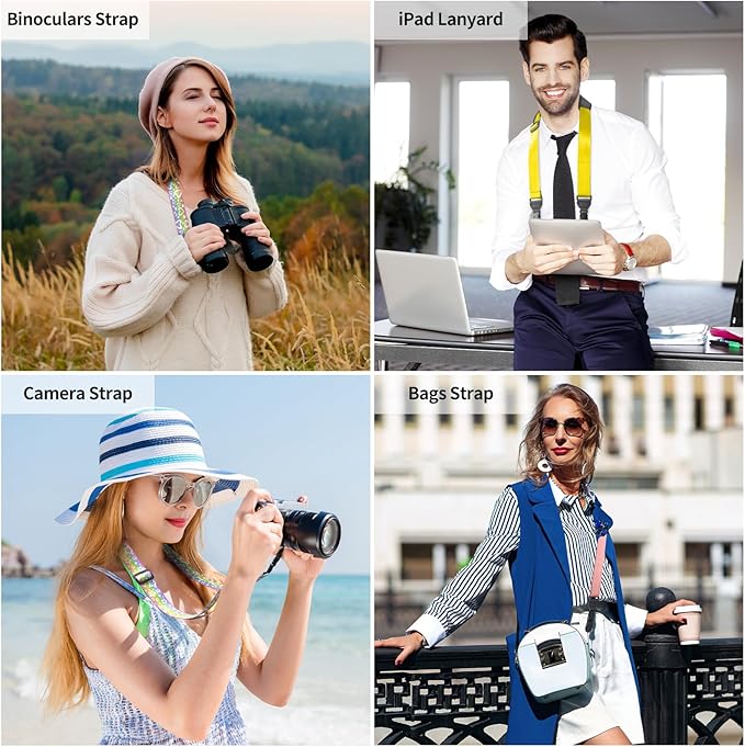 Universal Shoulder Strap, Sandwich Mesh Padded Neck Lanyard, Replacement Comfortable Bag Strap for Camera, Cellphone Tablet,iPad, Laptop, Luggage Bag, Binocular(Peach Pink)
