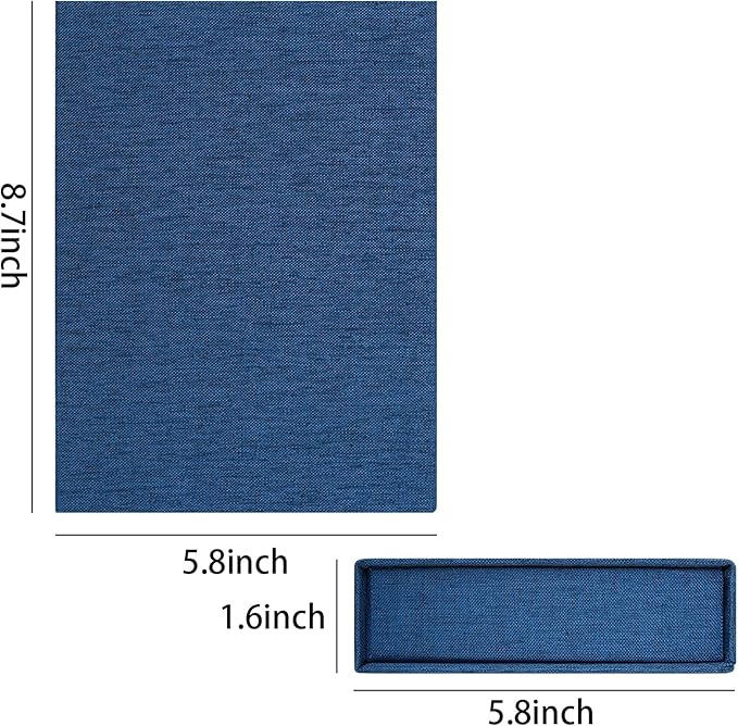Cherrich 5x7 Photo Storage Box, Premium Linen Memory Box for Photos, Pictures, Certificates, Scrapbooking Supplies & Jewelry - Portable, Stackable Organizer for Home, Crafters & Collectors
