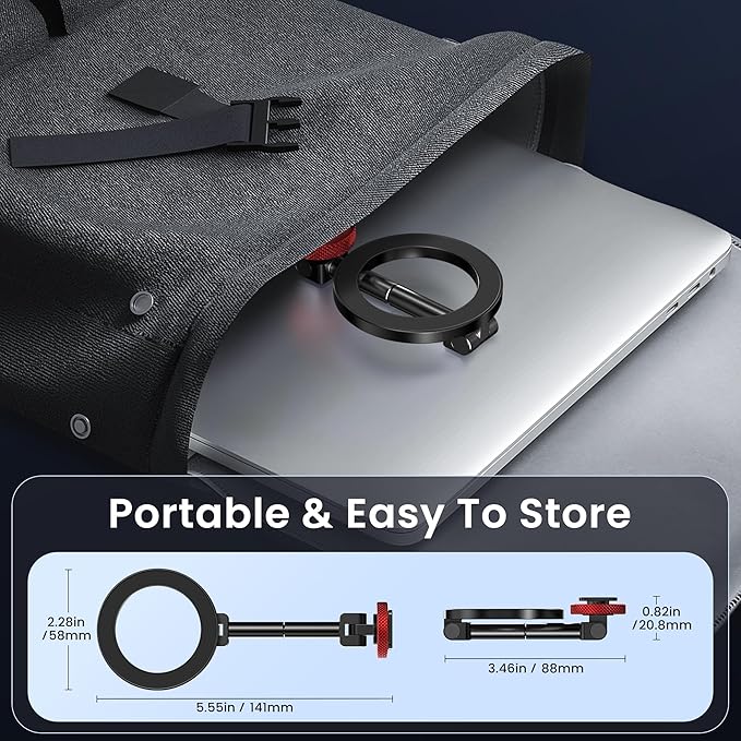 Itramax Magnetic Phone Tripod Mount,360° Rotatable Mag/safe Cold Shoe Tripod Phone Adapter Holder with 1/4" Threaded Hole for iPhone 17 Pro Max 16 15 Plus 14 13 12,Samsung,Canon Nikon Sony DSLR Camera