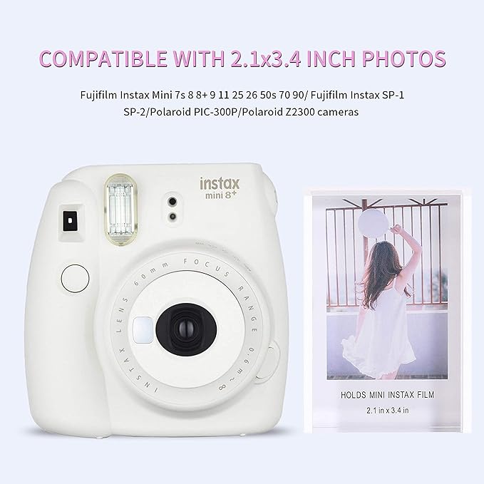 Instax Mini Film Picture Frame 2x3 for Fujifilm & Polaroid - Acrylic Display Holder (3 Pack)