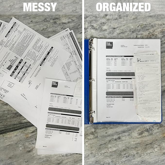 Samsill Heavy Duty Sheet Protectors for 3 Ring Binders, 8.5 x 11 Clear Page Protectors, Plastic Sleeves & Report Covers, Acid Free Archival Safe Document Protectors