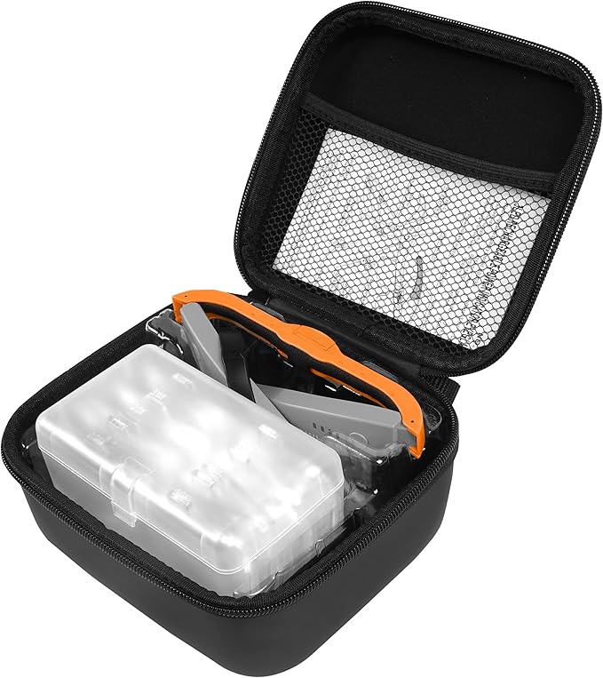 Magnifying Glass with Light Hands Free, Rechargeable Magnifying Glasses Headset with 5 Detachable Lenses and Storage Case for Close Work, Reading, Jewelry Making Crafts (Orange & Gray)