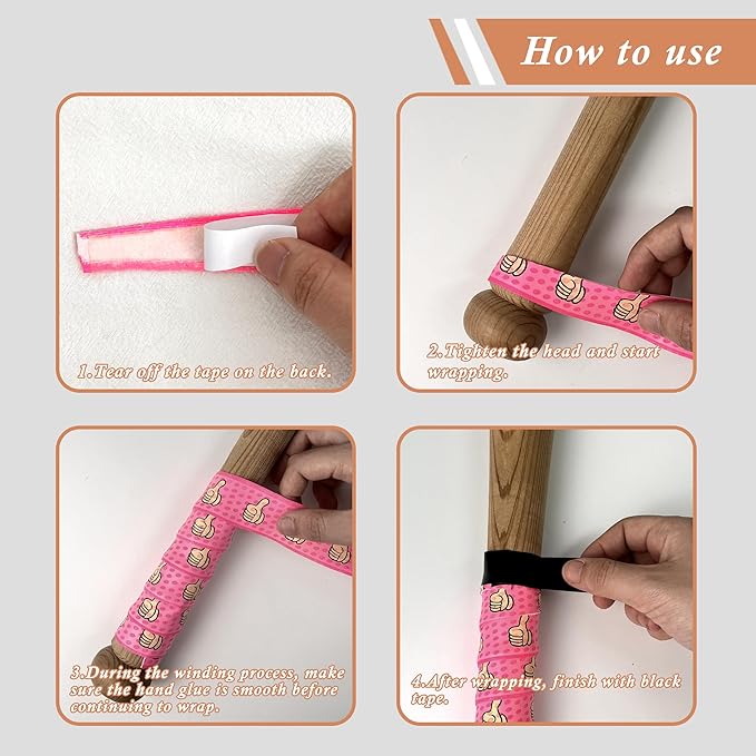 Bat Grip for Baseball & Softball, Precut Bat Tape – Wrap Your Bat