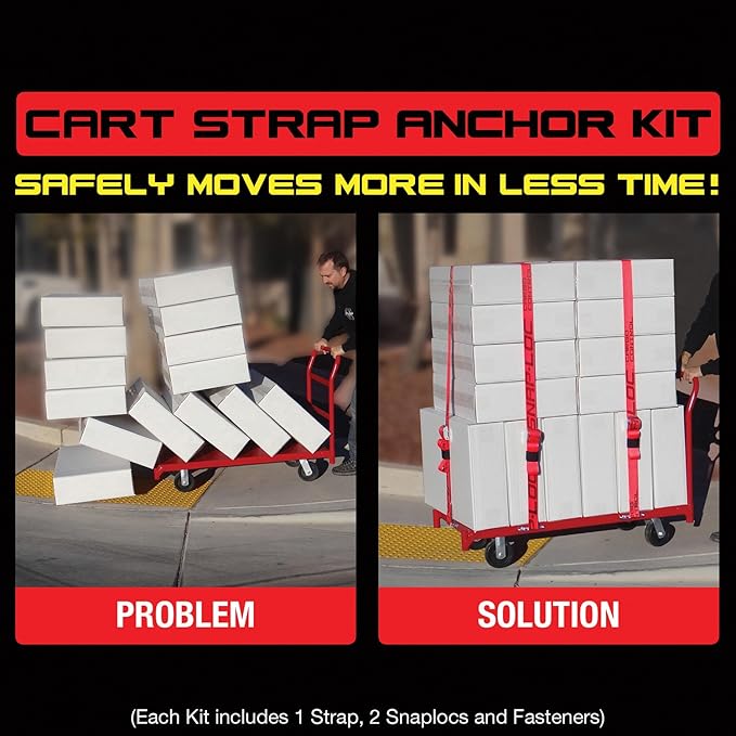SNAPLOCS CART Strap Anchor KIT with 2" x16' CAM for Platform Trucks