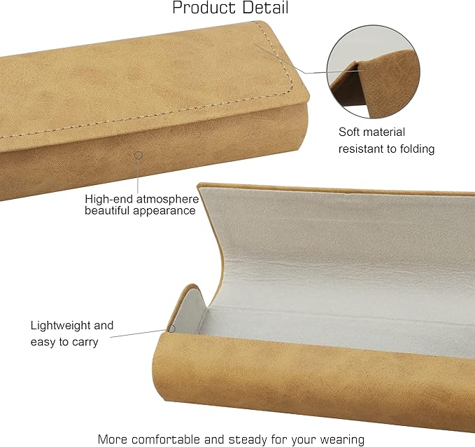 VisionGlobal Hard Shell Eyeglass Case for Eyeglasses and Sunglasses for Men/Women and Kids