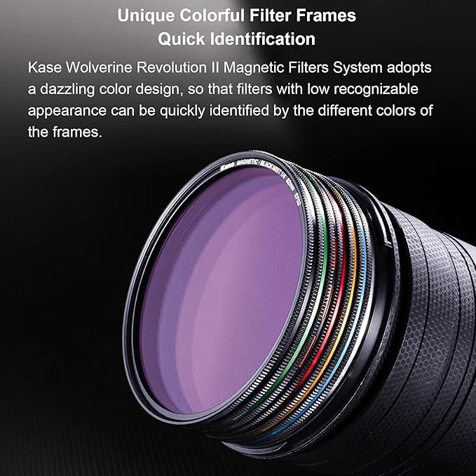 Kase 112mm Wolverine Revolution Plus Magnetic Filters Pro Kit for Nikon Z 14-24mm f/2.8 S Lens, Includes CPL ND1000 Soft GND0.9 Lens Cap & Filter Bag, Shockproof Optical Glass & & Color Coded Rings