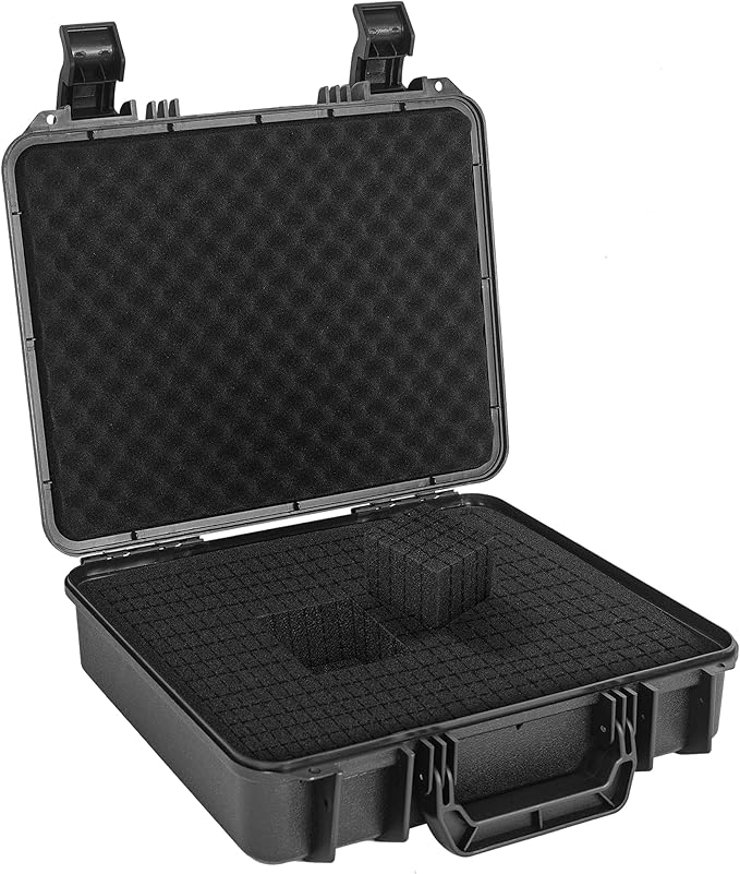 ITHWIU Protective Hard Case Shockproof Water-resistant with Customized DIY Foam Insert fit for Camera, etc, 14 X 11.5 X 3.7-Inch