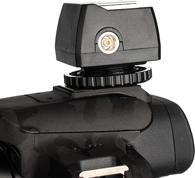 JJC Standard Hot Shoe Adapter with Extra PC sync Connection Port & 3.5mm Mini Phone Connection Port for Connecting Cameras to Additional Off-Camera Flash,Studio Light,Strobes or Other Accessories