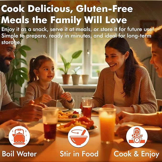 Numanna No-Gluten Family Pack Bucket – 756 Servings | 25-Year Shelf Life | 6-Months Non-Perishable Meal Kit | Emergency Food Supply, Everyday Use, Quick-Prep Survival Meals | Made in USA | Pack of 6