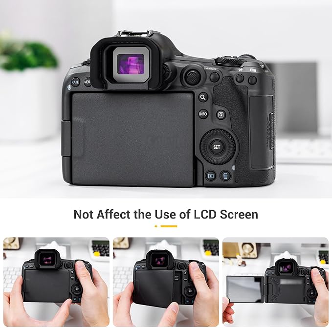 EOS R5 Mark II Eye Cup Eyepiece, JJC Soft Rubber Eyecup Viewfinder Cover for Canon EOS R5 Mark II R5 II Mirrorless Camera(Not for R5), Replaces Canon ER-KE Eyecup, Not Affect The Use of LCD Screen