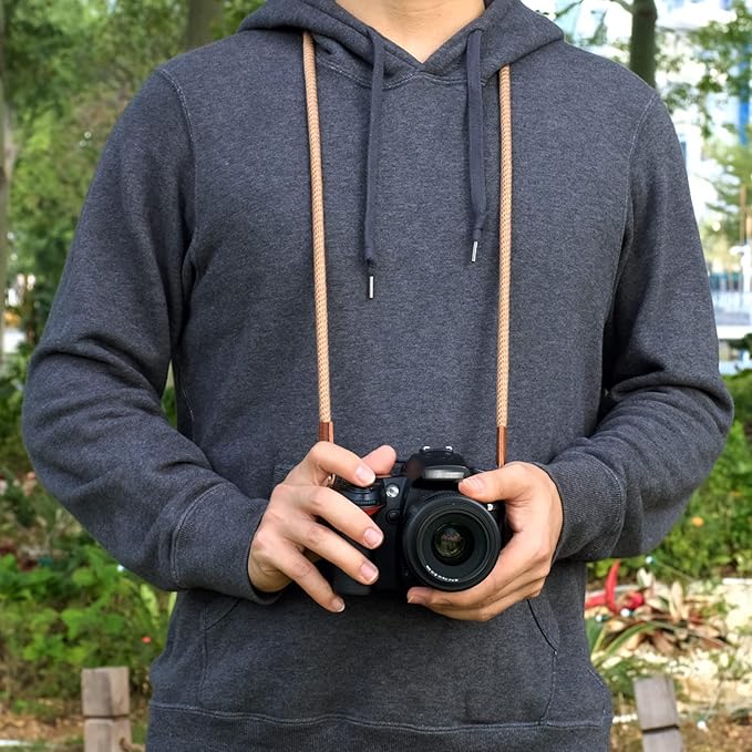 Camera Strap,Soft Rope Camera Neck Strap, Shoulder Strap for DSLR SLR Mirrorless Camera with Round Hole Interface 100cm