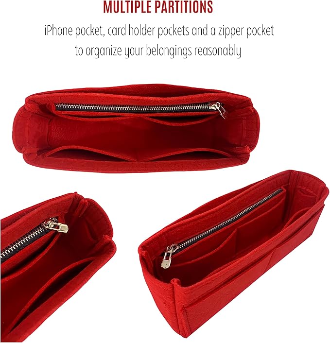 Divitize Premium Purse Organizer compatible with Lou Mini Camera Bag Organizer — Gold Zipper Perfect Fit, Durable Quality Felt, Full Coverage No Bulk, +24 Shades (For Camera Bag, Lime)