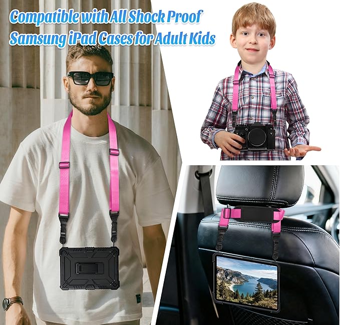 Padded iPad Binocular Camera Shoulder Strap, Nylon Neck Lanyard Strap for Tablet Case Crossbody Laptop Luggage Bag