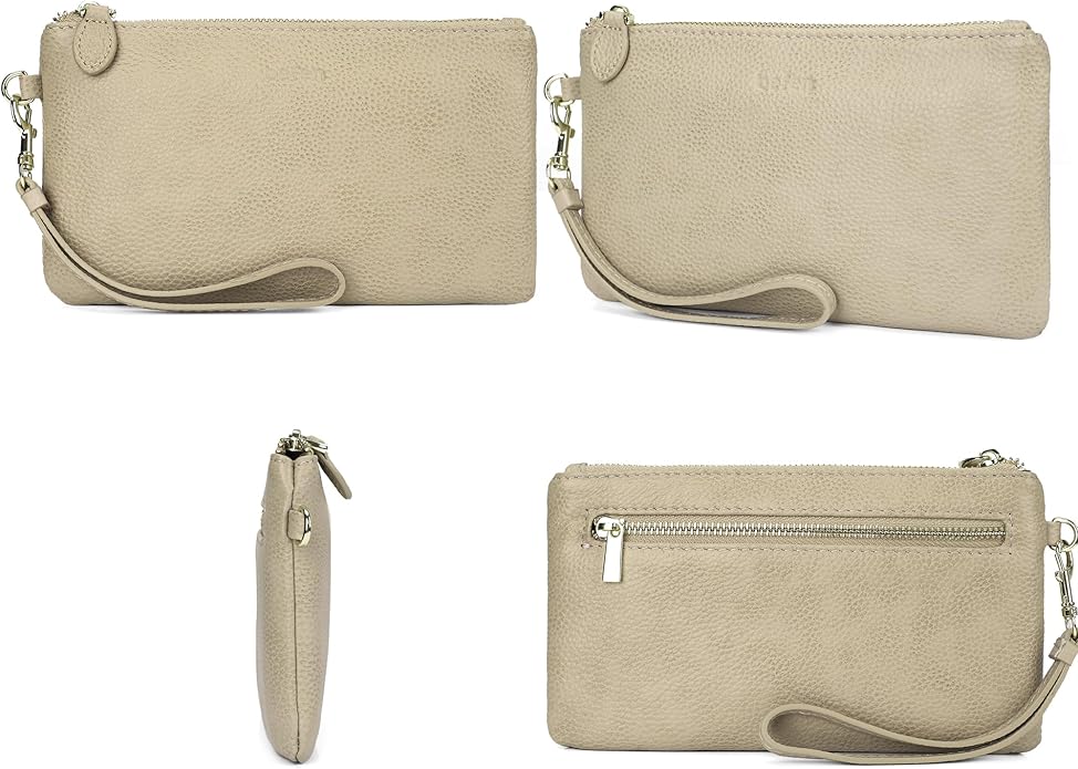 befen Genuine Leather Wristlet Clutch RFID Blocking Bag Cell Phone Wallet Purse Wristlet Wallet Purses and Handbags for Women