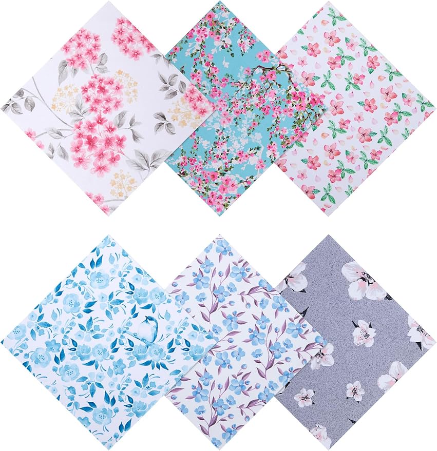 6PCS Thickened Glasses Cleaning Cloth Elegant Flower Design Microfiber Cleaning Cloth, Eyeglass Lens Cleaning Cloths, Soft Wipes for Reusable Eyeglass and Phone Screens (Five-petaled Flower)