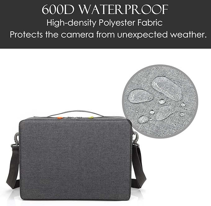 Large Camera Insert Bag,Pressure-proof Hard Shell Lens Cube Case,Digital DSLR SLR Mirrorless Cameras Accessories Storage Pouch Compatible for Canon,Nikon,Sony,Panasonic（L）