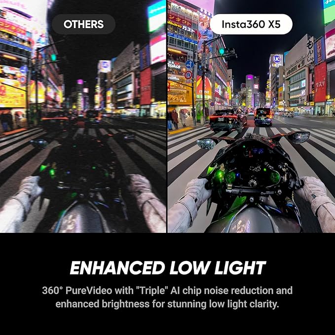 Insta360 X5 Photography Grip Bundle- Waterproof 8K 360 Camera, Leading Low Light, Invisible Selfie Stick Effect, Rugged and Replaceable Lens, 3-Hour Battery, Built-in Wind Guard, Stabilization
