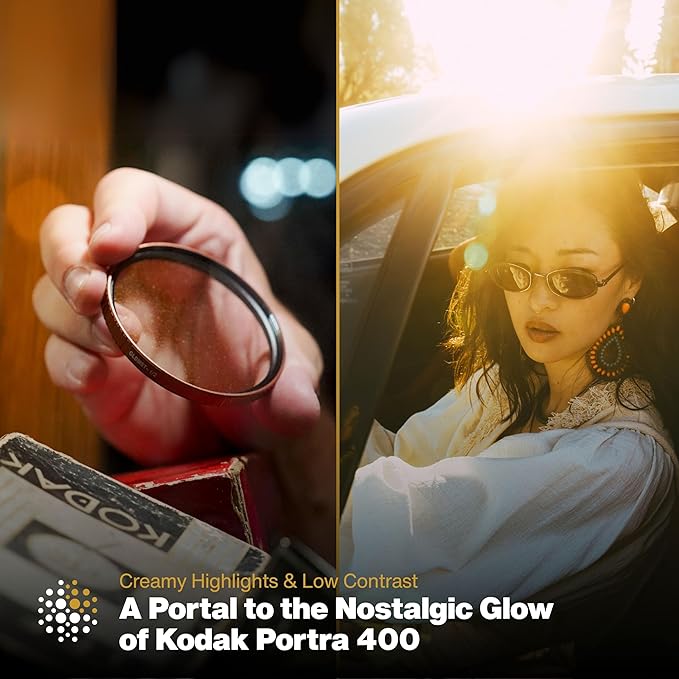 PolarPro CineGOLD - 1/2 Gold Mist Diffusion Camera Filter – Warm Highlights & Low Contrast for Vintage Film Aesthetics – Soft Glow & Warm Tones for Digital Video & Photography – 77mm Threaded