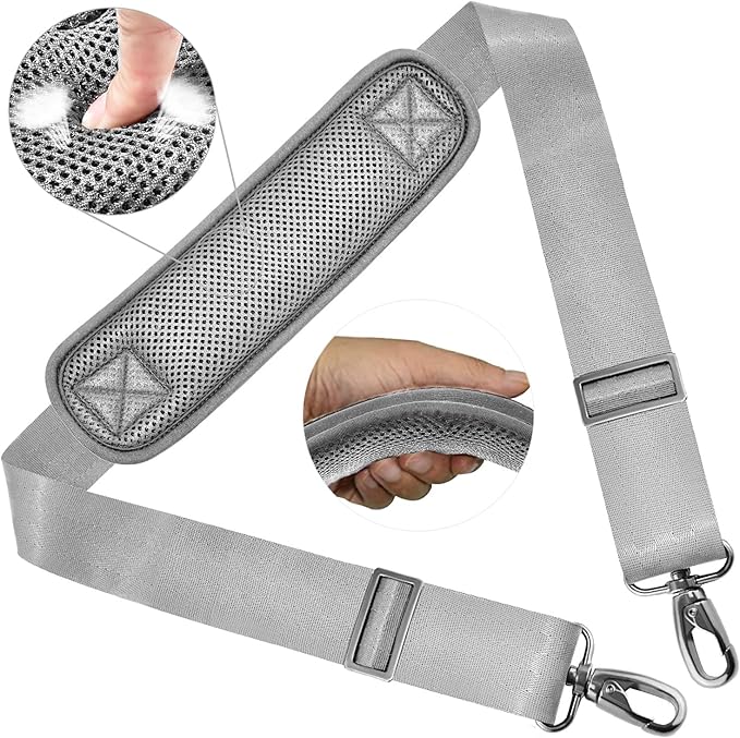 ZINZ Shoulder Strap 58" Ultra-Thick Fixed Padded and Adjustable Buckles Crossbody Strap for Briefcase Laptop Bag Luggage