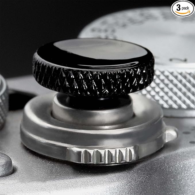 Fujifilm Camera Soft Release Button: 3 Pcs Shutter Button of Camera Accessories - Fuji Fujifilm X-M5 X-T5 X-T4 X-T3 X-T30 X-T30 II X-T20 X-PRO3 X100VI X100V X-E4 X-E3 (Black)