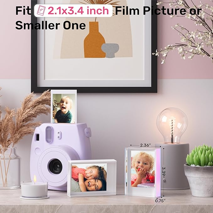 WINKINE Polaroid Frame for Photos, Instax Film Frame for Fujifilm Instax Mini Polaroid Film, Small Picture Frames 2x3, Baby Photo Frames for Tabletops, Mini Picutre Holder
