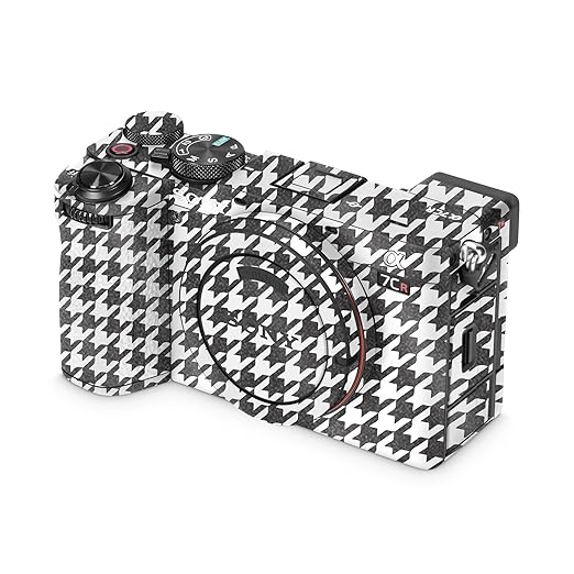 Glossy Glitter Camera Skin Compatible with Sony Alpha 7CR Camera (2023) - Houndstooth - Premium 3M Vinyl Protective Wrap Decal Cover - Easy to Apply | Crafted in The USA by MightySkins