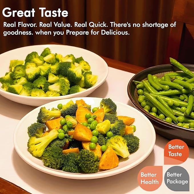 Numanna Dozen Emergency Freeze-Dried 12 Vegetables Buckets 1200 Servings Contains Peas, Green Beans & Broccoli | Non-GMO, No Preservatives, No MSG Camping & Emergency Survival Food 25 Years Shelf Life