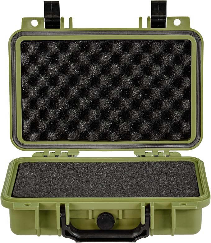 Eylar Protective Gear and Camera Hard Case Waterproof Dry Box with Foam 11.6 Inch 8.3 Inch 3.8 Inch (OD Green)