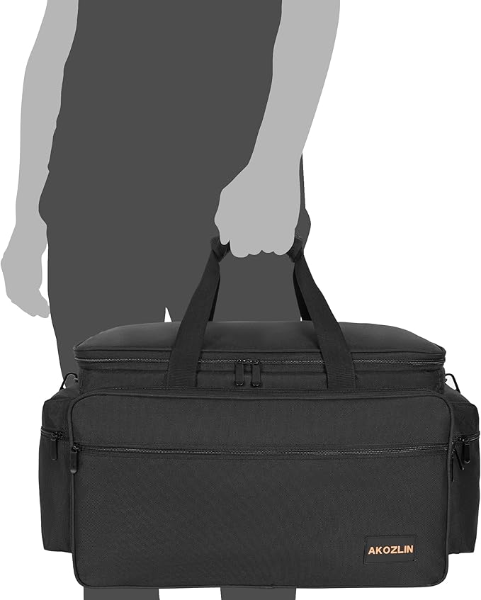 AKOZLIN Cable File Bag with Detachable Dividers for DJ Gear, Sound Instrument Accessories