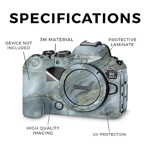Glossy Glitter Camera Skin Compatible with Canon EOS R6 Mark II Camera (2022) - Crystal Rock - Premium 3M Vinyl Protective Wrap Decal Cover - Easy to Apply | Crafted in The USA by MightySkins