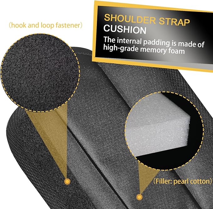 Shoulder Strap Pad Universal Shoulder Relief Pad Black Decompression Air Cushions, Guitar, Safety Belt, Camera