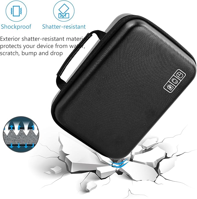 ProCase Hard Travel Electronic Organizer Case Bundle with Hard Carrying Case for 2025 SanDisk Extreme Pro Portable SSD