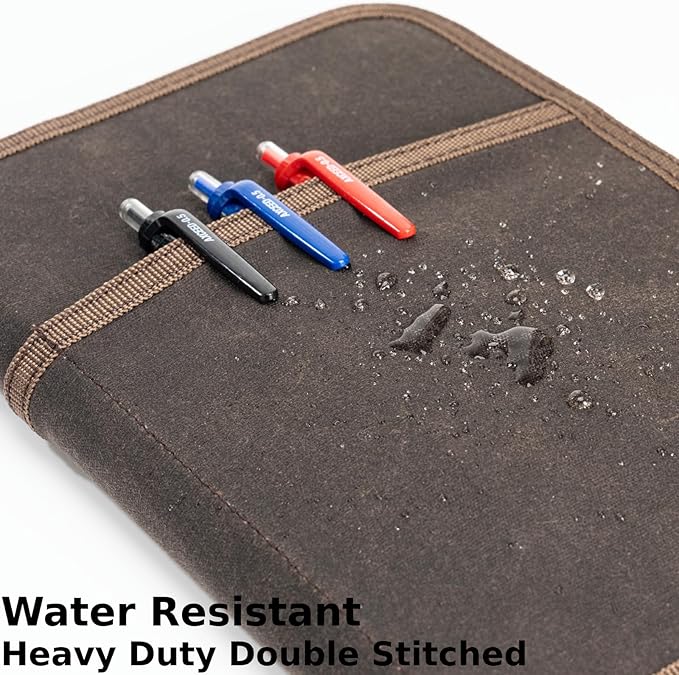 Field Journal Notebook A5 Planner Cover with Zipper, Travel Journal for Men & Women A5 Travelers Notebook Cover, Water Resistant Waxed Canvas Cover with Pen Holder, Included 5.8" x 8.3" Refillable Field Book