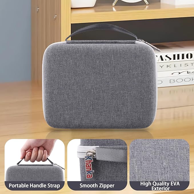 khanka Hard Carrying Case for Polaroid Now 3rd Gen I-Type,Now+ 3rd,Now 2nd,Now+ 2nd Gen,Flip,Originals Now I-Type,Originals Now+,I-2,OneStep+,OneStep 2 Instant Film Camera(Grey Case)