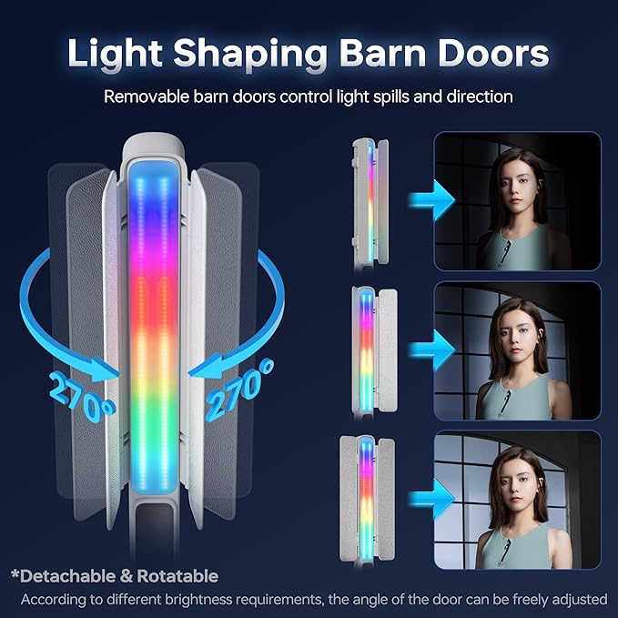 ZHIYUN CINEPEER CF100 100W RGB Light Stick Handheld LED Video Light Wand 2700K-6500K CRI 96+ TLCI 98+ Portable Fill Light with 6 Light Effect Continuous Output Photography Tube Combo