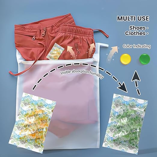 1000Pcs 5 Gram Food Safe Desiccant Packs, Indicating Silica Gel Packets Desiccant Dehumidifiers - Silica Packs, Silica Gel, Moisture Absorbers, Silica Packets