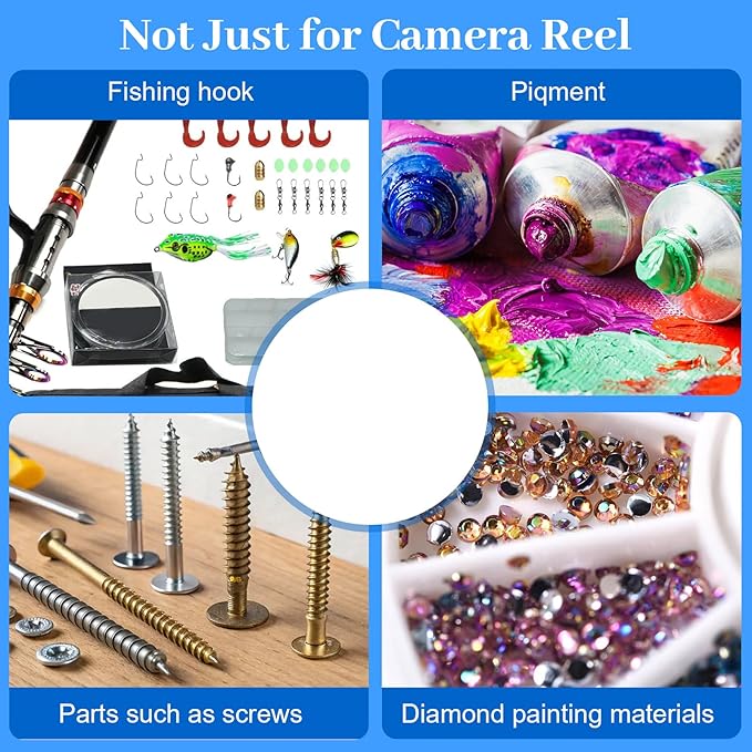 100 Pieces Plastic Film Canister Holder 35 mm Empty Camera Reel Containers Storage Containers Case with Lids for Small Accessories Fish Hook Film Beads
