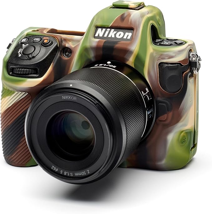easyCover - Silicone Camera case - Protection Compatible for Your Camera Nikon Z8 - Camouflage