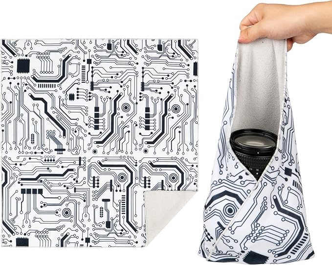 Walking Way Protective Wrap, Self-Adhesive Magic Cloth Camera Wrap, Storage Cloth, Anti-Scratch, Dustproof, Washable Lens Pouch for DSLR, Smartphones, Laptops, Cosmetic